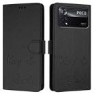 For Xiaomi Poco X4 Pro 5G Smile Embossing RFID Leather Phone Case(Black) - 3