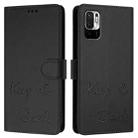 For Xiaomi Poco M3 Pro Smile Embossing RFID Leather Phone Case(Black) - 3