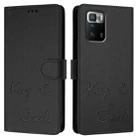 For Xiaomi Poco X3 GT Smile Embossing RFID Leather Phone Case(Black) - 3