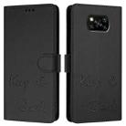 For Xiaomi Poco X3 / X3 NFC / X3 Pro Smile Embossing RFID Leather Phone Case(Black) - 3