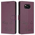 For Xiaomi Poco X3 / X3 NFC / X3 Pro Smile Embossing RFID Leather Phone Case(Violet) - 3