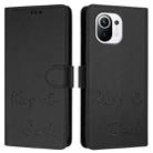 For Xiaomi Mi 11 Smile Embossing RFID Leather Phone Case(Black) - 3