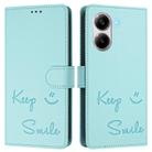 For Xiaomi Poco X7 Pro 5G / Redmi Turbo 4 5G Smile Embossing RFID Leather Phone Case(Mint Green) - 2