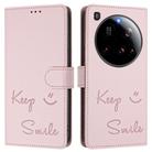 For Xiaomi 15 Ultra Smile Embossing RFID Leather Phone Case(Pink) - 2