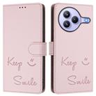 For Xiaomi Civi 5 Pro 5G Smile Embossing RFID Leather Phone Case(Pink) - 2