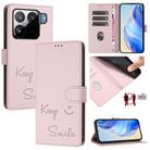 For Xiaomi 15S Pro 5G Smile Embossing RFID Leather Phone Case(Pink) - 1