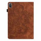 For Honor Pad 8 Peacock Embossed Pattern Leather Tablet Case(Brown) - 3