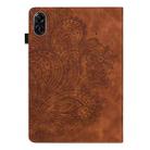 For Honor Pad X9 Peacock Embossed Pattern Leather Tablet Case(Brown) - 3