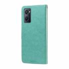 For Realme 9i / A36 4G / A76 4G Global Embossed Butterfly Flowers Leather Phone Case(Green) - 3