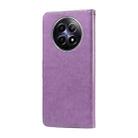 For Realme 12 5G / 12x 5G / C65 5G Global Embossed Butterfly Flowers Leather Phone Case(Purple) - 3