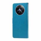 For Realme 12 5G / 12x 5G / C65 5G Global Embossed Butterfly Flowers Leather Phone Case(Blue) - 3