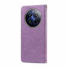 For Realme 12 Pro / 12 Pro+  / P1 Pro Global Embossed Butterfly Flowers Leather Phone Case(Purple) - 3