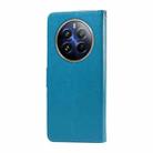 For Realme 13 Pro / 13 Pro+ Embossed Butterfly Flowers Leather Phone Case(Blue) - 3