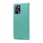 For Realme C35 4G / Narzo 50A Prime Embossed Butterfly Flowers Leather Phone Case(Green) - 3