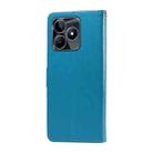 For Realme C51 / C53 / Narzo N53 / Note 50 Embossed Butterfly Flowers Leather Phone Case(Blue) - 3