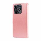 For Realme C51 / C53 / Narzo N53 / Note 50 Embossed Butterfly Flowers Leather Phone Case(Rose Gold) - 3