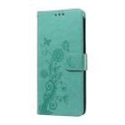 For Realme C55 Embossed Butterfly Flowers Leather Phone Case(Green) - 2