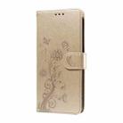 For Realme C55 Embossed Butterfly Flowers Leather Phone Case(Gold) - 2