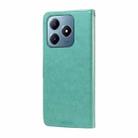 For Realme C61 / C63 / Note 60 Embossed Butterfly Flowers Leather Phone Case(Green) - 3