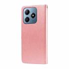 For Realme C61 / C63 / Note 60 Embossed Butterfly Flowers Leather Phone Case(Rose Gold) - 3