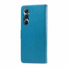 For Realme C65 4G Global Embossed Butterfly Flowers Leather Phone Case(Blue) - 3