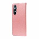 For Realme C65 4G Global Embossed Butterfly Flowers Leather Phone Case(Rose Gold) - 3