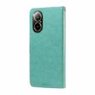 For Realme C67 4G / 12 Lite 4G Global Embossed Butterfly Flowers Leather Phone Case(Green) - 3