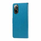 For Realme C67 4G / 12 Lite 4G Global Embossed Butterfly Flowers Leather Phone Case(Blue) - 3