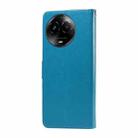 For Realme C67 5G / 11 5G Taiwan / Global Embossed Butterfly Flowers Leather Phone Case(Blue) - 3