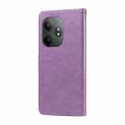 For Realme GT 6 / GT Neo6 SE Embossed Butterfly Flowers Leather Phone Case(Purple) - 3