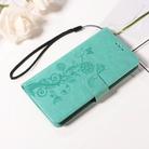For Realme 14 Pro+ Global Embossed Butterfly Flowers Leather Phone Case(Green) - 2