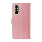 For Huawei nova 10 Embossed Butterfly Flowers Leather Phone Case(Rose Gold) - 3