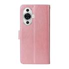 For Huawei nova 11 Pro / nova 11 Ultra Embossed Butterfly Flowers Leather Phone Case(Rose Gold) - 3