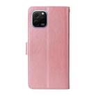 For Huawei nova Y61 / Enjoy 50Z Embossed Butterfly Flowers Leather Phone Case(Rose Gold) - 3