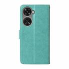 For Huawei nova 12 SE 4G Embossed Butterfly Flowers Leather Phone Case(Green) - 3