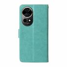 For Huawei nova 12 Embossed Butterfly Flowers Leather Phone Case(Green) - 3