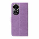 For Huawei nova 12 Pro / nova 12 Ultra Embossed Butterfly Flowers Leather Phone Case(Purple) - 3