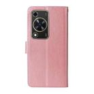 For Huawei nova Y72 4G / Enjoy 70 Embossed Butterfly Flowers Leather Phone Case(Rose Gold) - 3