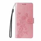 For Huawei nova 13 Pro Embossed Butterfly Flowers Leather Phone Case(Rose Gold) - 2