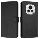 For Honor Magic6 5G Global Smile Embossing RFID Leather Phone Case(Black) - 3