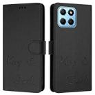 For Honor 70 Lite 5G Global/X6s 4G Global Smile Embossing RFID Leather Phone Case(Black) - 3