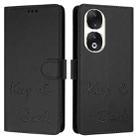 For Honor 90 5G Smile Embossing RFID Leather Phone Case(Black) - 3