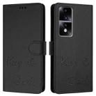 For Honor 80 GT 5G Smile Embossing RFID Leather Phone Case(Black) - 3