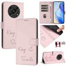 For Honor X30 5G/X9 5G/X9 4G Smile Embossing RFID Leather Phone Case(Pink) - 1