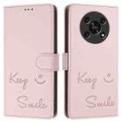 For Honor X30 5G/X9 5G/X9 4G Smile Embossing RFID Leather Phone Case(Pink) - 3