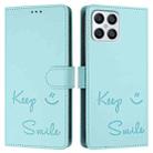 For Honor Play6T Pro 5G Smile Embossing RFID Leather Phone Case(Mint Green) - 3