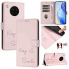 For Honor 50 Lite Smile Embossing RFID Leather Phone Case(Pink) - 1