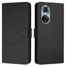 For Honor 50 Pro Smile Embossing RFID Leather Phone Case(Black) - 3