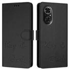 For Honor 50 SE Smile Embossing RFID Leather Phone Case(Black) - 3