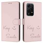 For Honor 200 Lite Global Smile Embossing RFID Leather Phone Case(Pink) - 3